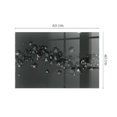 Plaque verre pour poêle rectangulaire Nuage abstrait de solides