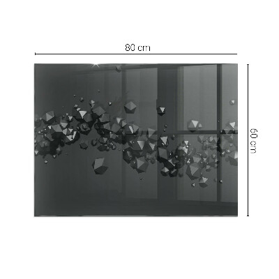 Plaque verre pour poêle rectangulaire Nuage abstrait de solides