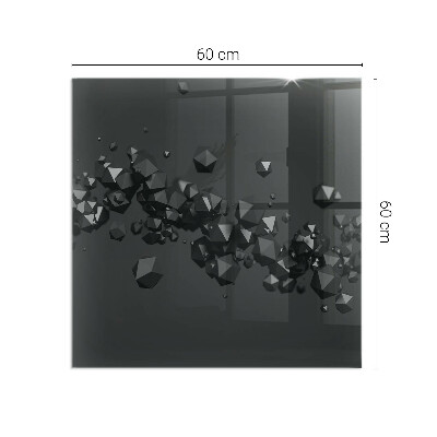 Plaque verre pour poêle rectangulaire Nuage abstrait de solides