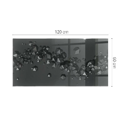Plaque verre pour poêle rectangulaire Nuage abstrait de solides