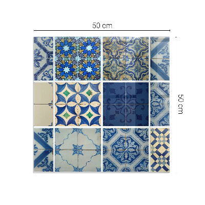 Plaque verre pour poêle rectangulaire Motifs de carreaux de céramique