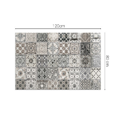 Plaque de sol en verre pour poêle rectangulaire Motifs de carreaux décoratifs