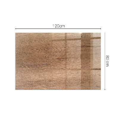 Plaque de sol en verre pour poêle rectangulaire Motif bois naturel