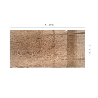 Plaque de sol en verre pour poêle rectangulaire Motif bois naturel