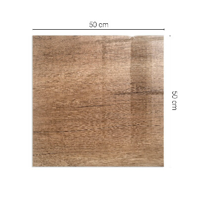 Plaque de sol en verre pour poêle rectangulaire Motif bois naturel