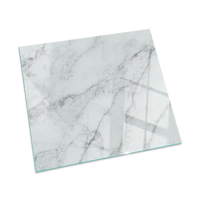 Plaque verre pour poêle rectangulaire Motif de marbre veiné