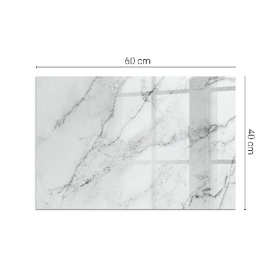 Plaque verre pour poêle rectangulaire Motif de marbre veiné