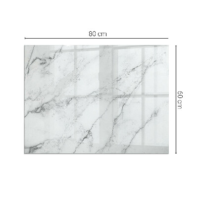 Plaque verre pour poêle rectangulaire Motif de marbre veiné