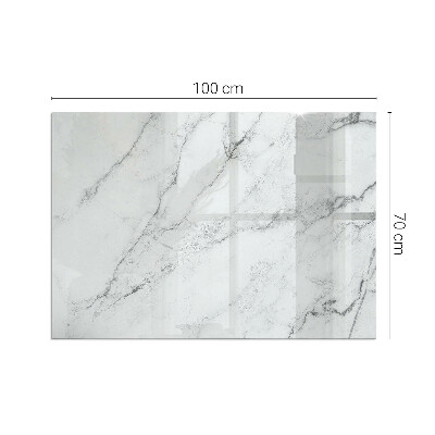 Plaque verre pour poêle rectangulaire Motif de marbre veiné
