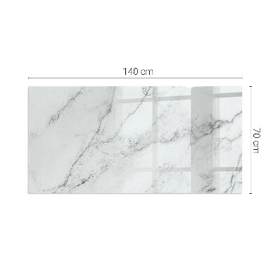 Plaque verre pour poêle rectangulaire Motif de marbre veiné