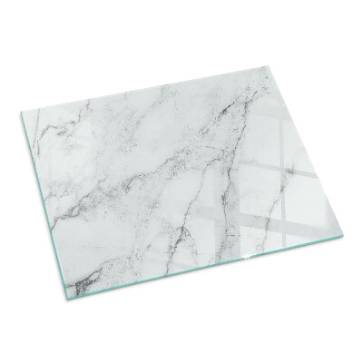 Plaque verre pour poêle rectangulaire Motif de marbre veiné