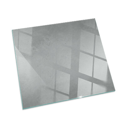 Plaque de sol en verre pour poêle rectangulaire Texture béton avec effet