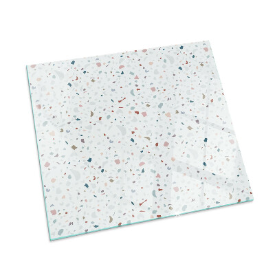 Plaque de sol en verre pour poêle rectangulaire Motif avec de petites formes