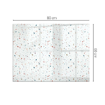 Plaque de sol en verre pour poêle rectangulaire Motif avec de petites formes