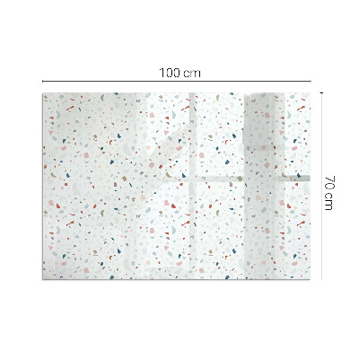 Plaque de sol en verre pour poêle rectangulaire Motif avec de petites formes