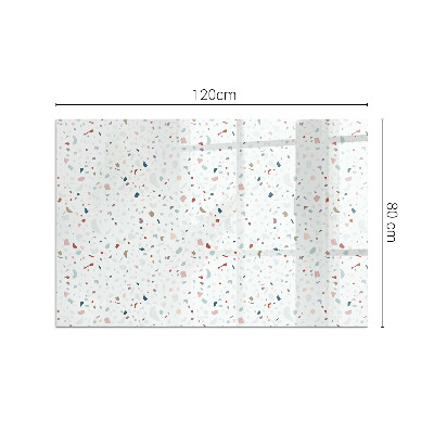 Plaque de sol en verre pour poêle rectangulaire Motif avec de petites formes