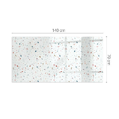 Plaque de sol en verre pour poêle rectangulaire Motif avec de petites formes