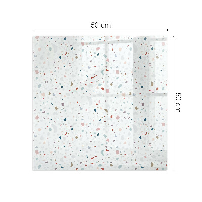 Plaque de sol en verre pour poêle rectangulaire Motif avec de petites formes