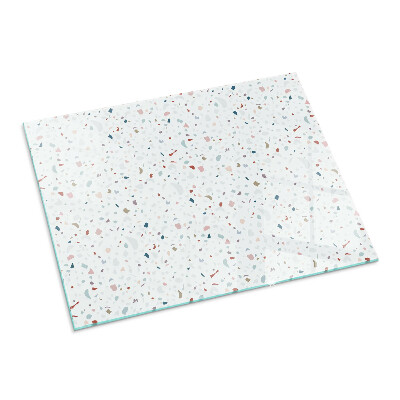 Plaque de sol en verre pour poêle rectangulaire Motif avec de petites formes