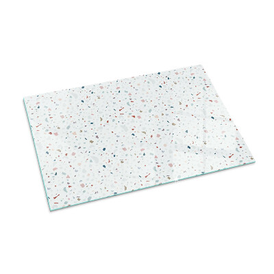 Plaque de sol en verre pour poêle rectangulaire Motif avec de petites formes