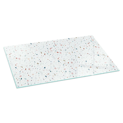 Plaque de sol en verre pour poêle rectangulaire Motif avec de petites formes