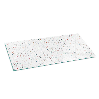 Plaque de sol en verre pour poêle rectangulaire Motif avec de petites formes