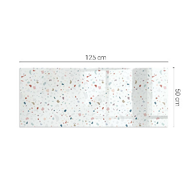 Plaque de sol en verre pour poêle rectangulaire Motif avec de petites formes