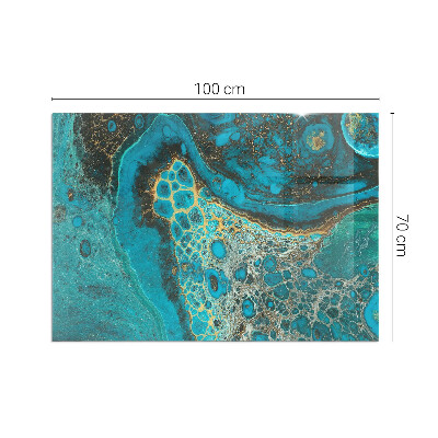 Plaque verre pour poêle rectangulaire Motif organique abstrait
