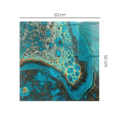 Plaque verre pour poêle rectangulaire Motif organique abstrait
