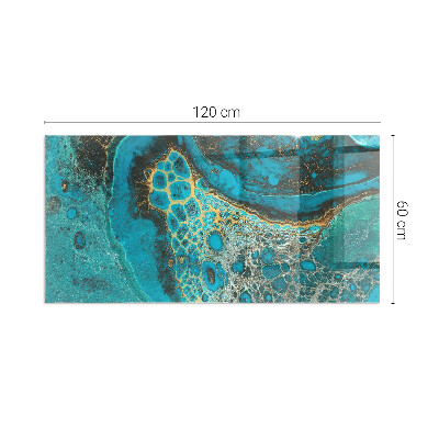 Plaque verre pour poêle rectangulaire Motif organique abstrait