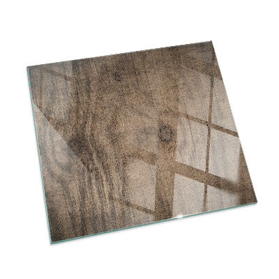 Plaque verre pour poêle rectangulaire Motif bois naturel