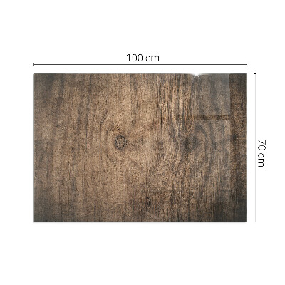 Plaque verre pour poêle rectangulaire Motif bois naturel