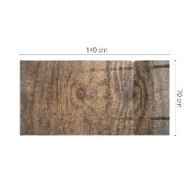 Plaque verre pour poêle rectangulaire Motif bois naturel