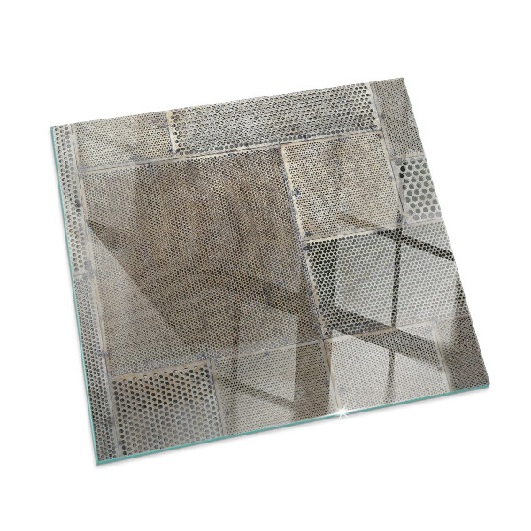 Plaque verre pour poêle rectangulaire Modèle de tôle perforée