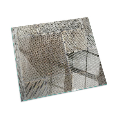 Plaque verre pour poêle rectangulaire Modèle de tôle perforée
