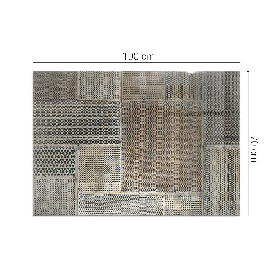 Plaque verre pour poêle rectangulaire Modèle de tôle perforée