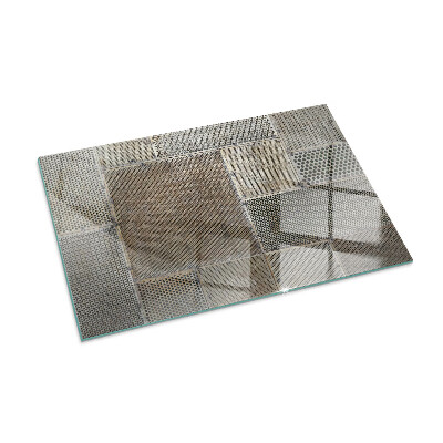 Plaque verre pour poêle rectangulaire Modèle de tôle perforée
