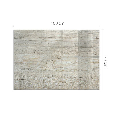 Plaque de sol en verre pour poêle rectangulaire Texture bois clair