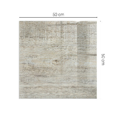 Plaque de sol en verre pour poêle rectangulaire Texture bois clair