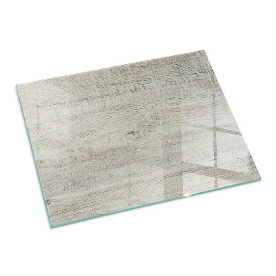 Plaque de sol en verre pour poêle rectangulaire Texture bois clair
