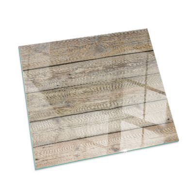 Plaque verre pour poêle rectangulaire Planche de bois dans la disposition