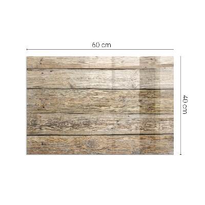 Plaque verre pour poêle rectangulaire Planche de bois dans la disposition