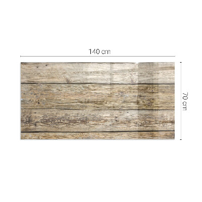 Plaque verre pour poêle rectangulaire Planche de bois dans la disposition