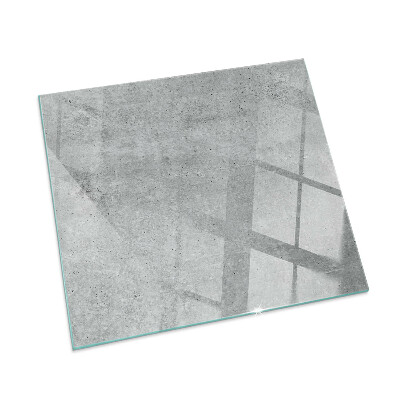 Plaque verre pour poêle rectangulaire Texture de béton brut