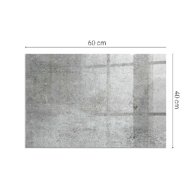 Plaque verre pour poêle rectangulaire Texture de béton brut