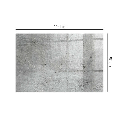Plaque verre pour poêle rectangulaire Texture de béton brut