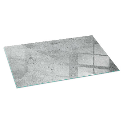 Plaque verre pour poêle rectangulaire Texture de béton brut