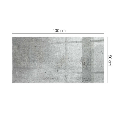 Plaque verre pour poêle rectangulaire Texture de béton brut