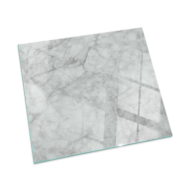 Plaque verre pour poêle rectangulaire Motif de texture de marbre