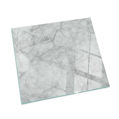 Plaque verre pour poêle rectangulaire Motif de texture de marbre